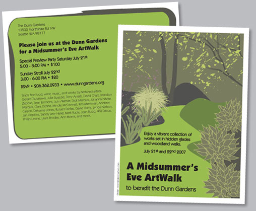 Dunn Gardens Artwalk postcard