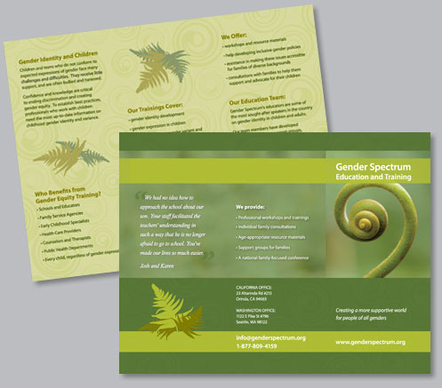 Gender Spectrum Education and Training brochure